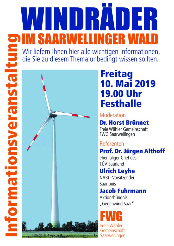 Informationsveranstaltung zum geplanten Windpark Saarwellingen